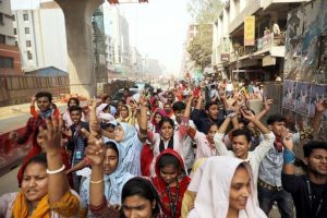 grève d'ouvrier textile - bangladesh