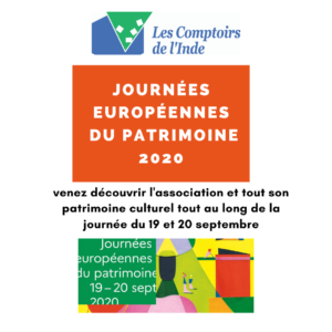 Les journées européennes du Patrimoine 2020 @ Association les Comptoirs de l'Inde